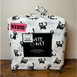 Nate and nat zombie skeleton cat sheet set